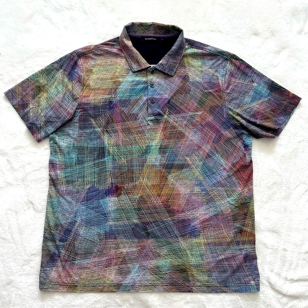 Men’s BUGATCHI shirt. Short sleeve Size Large